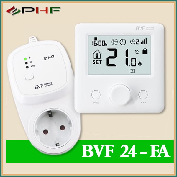BVF 24-FA – RF termosztát konnektor adapterrel