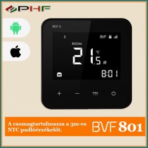 BVF 801 WIFI termosztát padlószenzorral – fekete