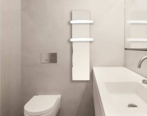 CLIMASTAR SLIM 500W – törölközőszárító, fehér kasmír