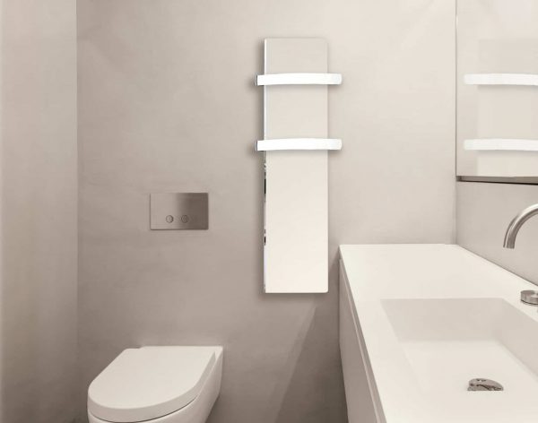 CLIMASTAR SLIM 500W – törölközőszárító, fehér kasmír