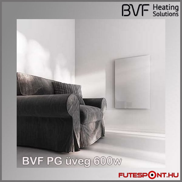 BVF PG 600W üveg infrapanel fehér – 90x60cm